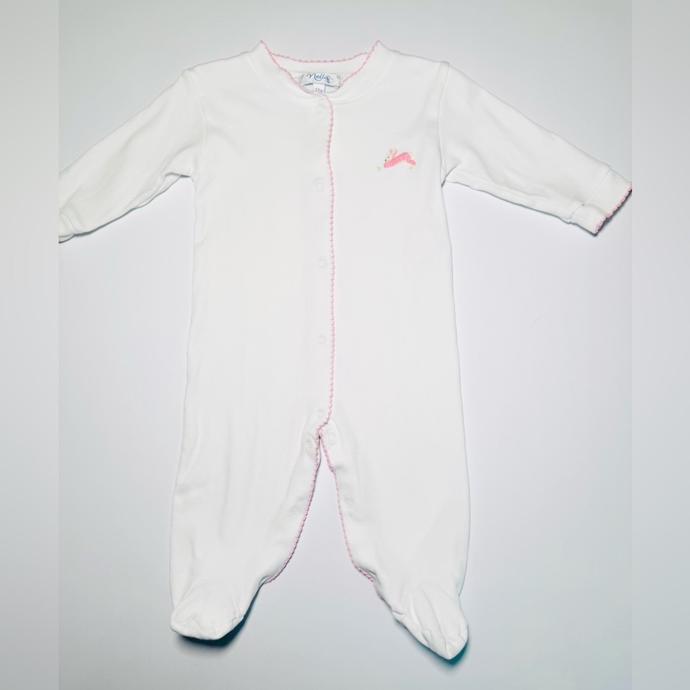 Nellapima Baby Girl White Bunny Footie Size 3-6M